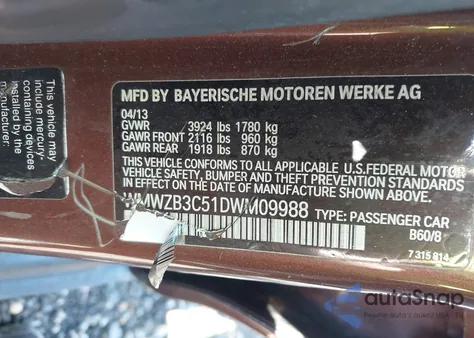 2013 Mini Cooper Countryman from USA, damaged, VIN WMWZB3C51DWM09988